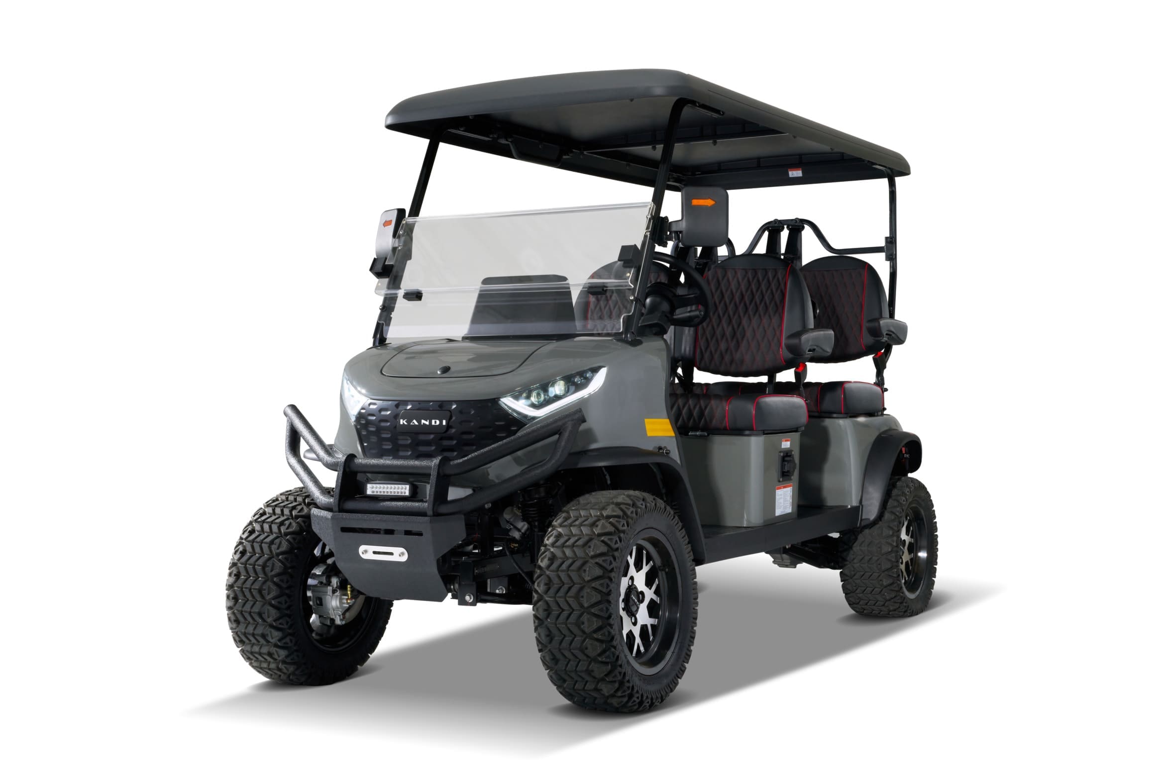 Kandi KS4P Pro electric golf cart, front diagonal view